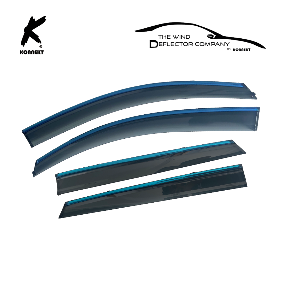 Wind Deflector Set for Nissan Qashqai | Front And Rear | 2015 - 2021 | Chrome