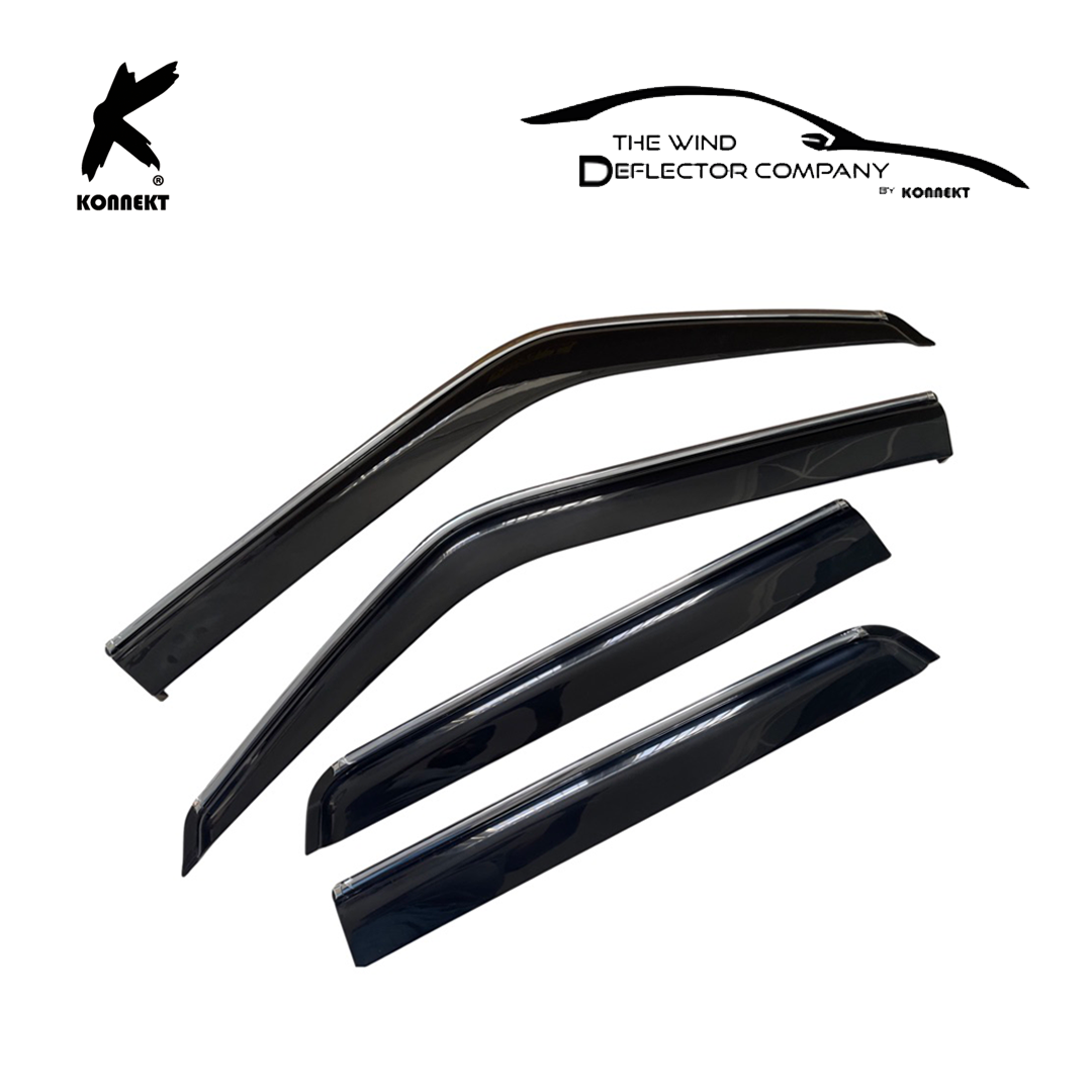 Wind Deflector Set for Nissan Juke | Front and Rear | 2010 - 2019 | Chrome
