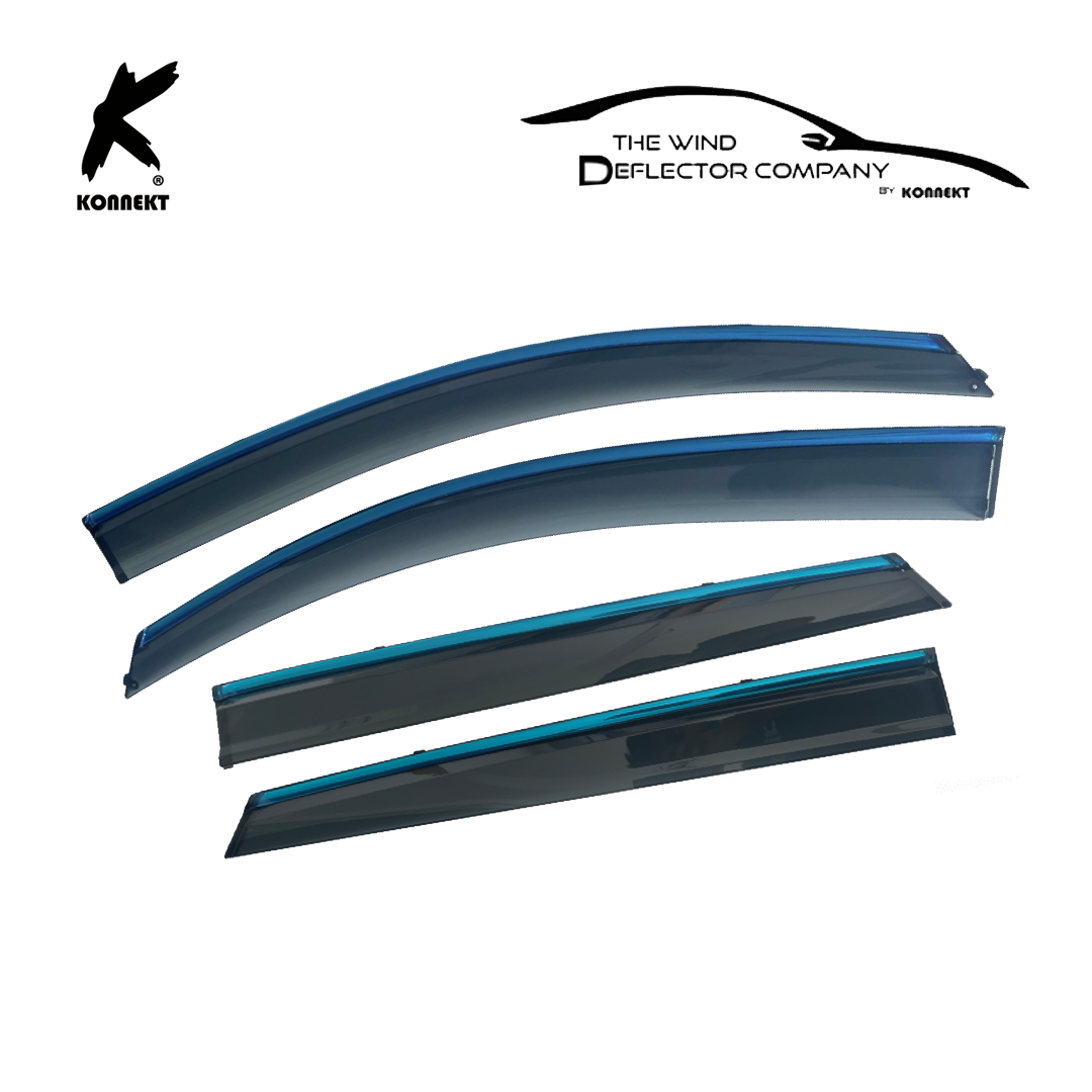 Wind Deflector Set for Hyundai Tucson | Front and Rear | 2015 - 2020 | Chrome