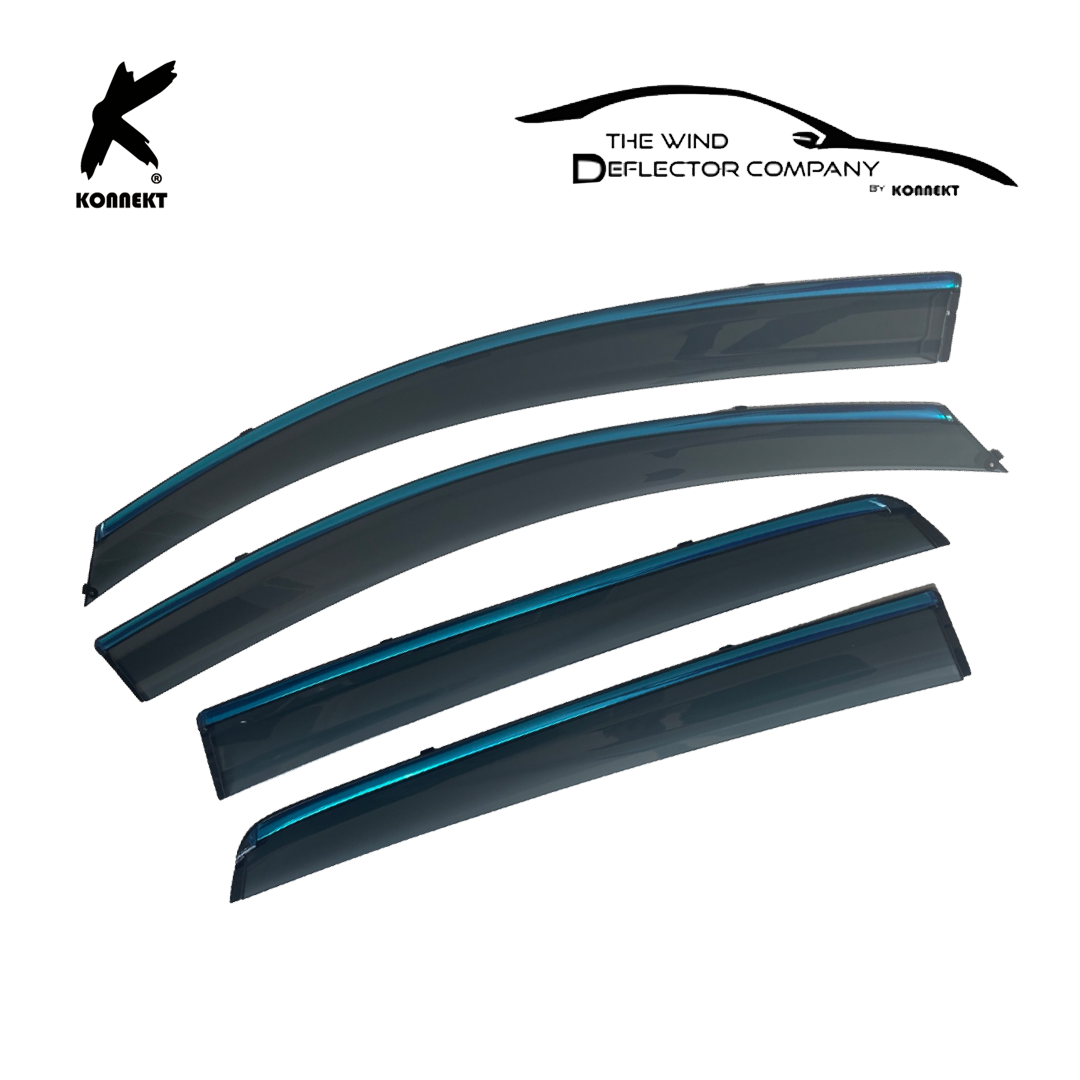 Wind Deflectors Set for Nissan Qashqai | Front and Rear | 2007 - 2013 | Chrome