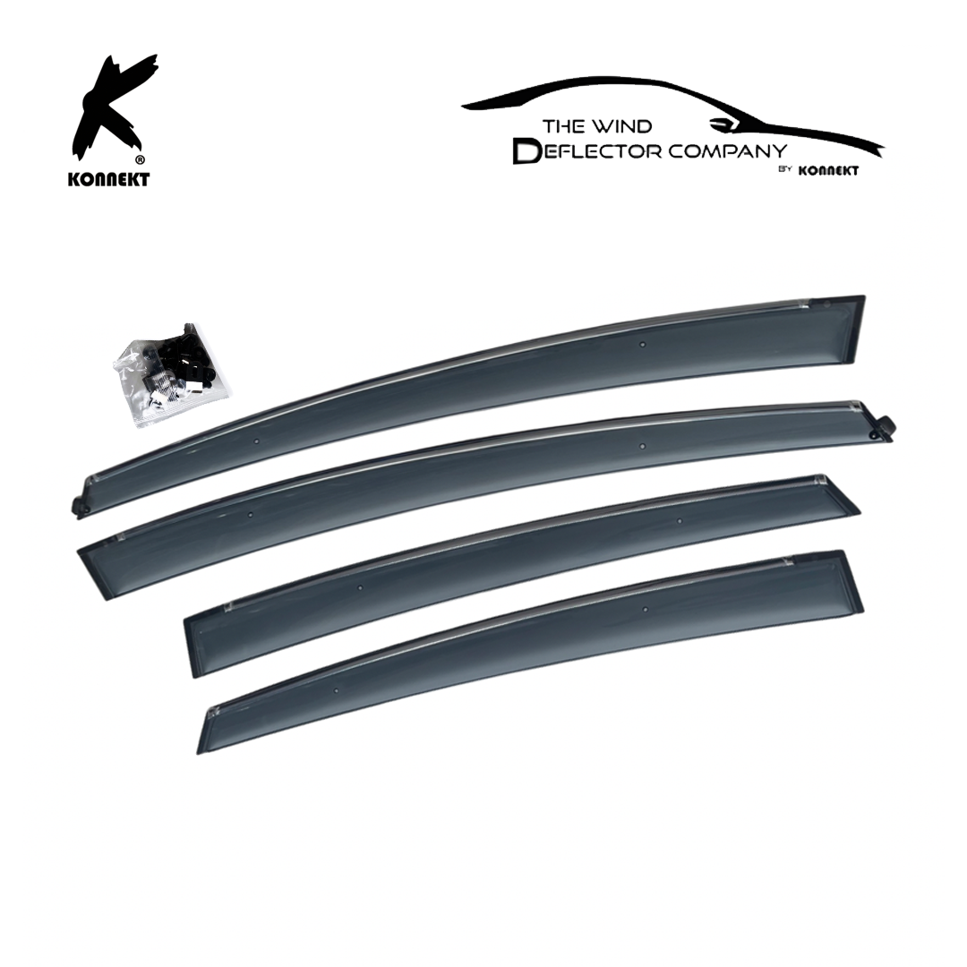 Wind Deflector Set for Toyota Prius Plus | Front and Rear | 2012 - 2020 | Chrome