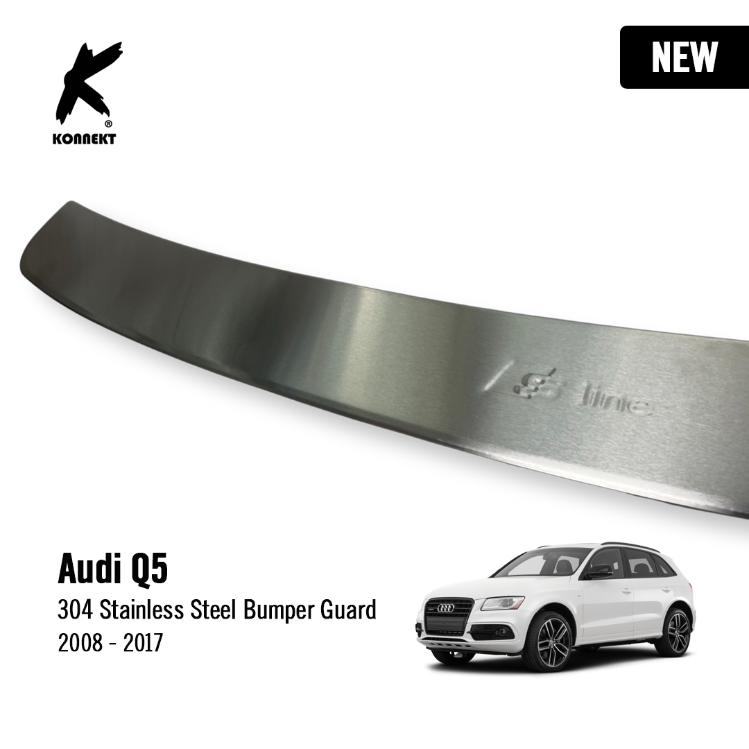 Rear Bumper Edge Protector Guard for Audi Q5 2008 2016 Chrome
