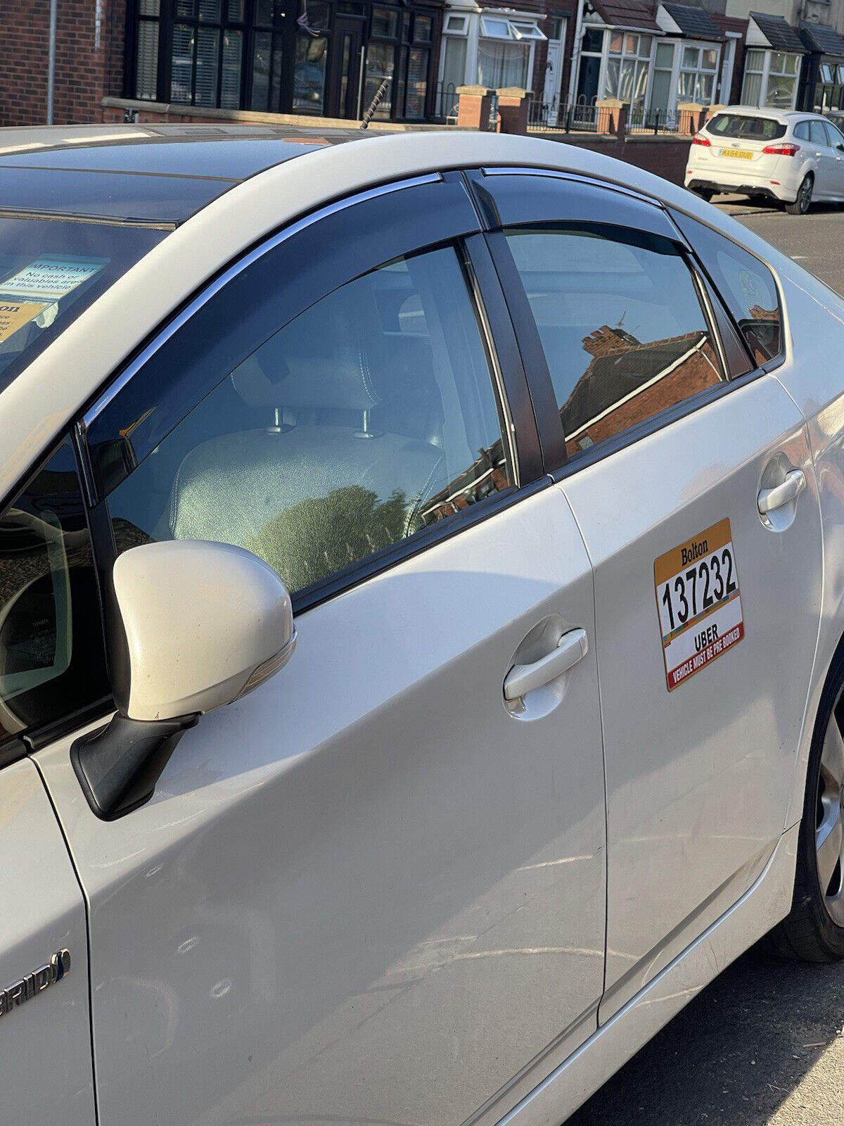 Wind Deflector Set for TOYOTA Prius | Front & Rear | 2009 - 2015 | Chrome | MK3
