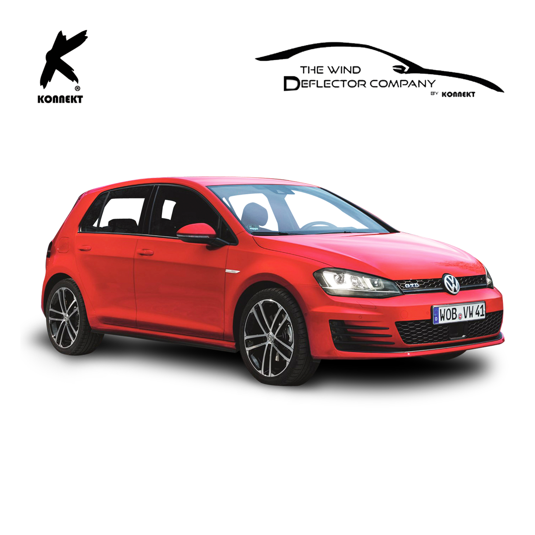 Wind Deflectors For Volkswagen Golf MK7 | 2014 - 2019 | Front and Rear | Chrome