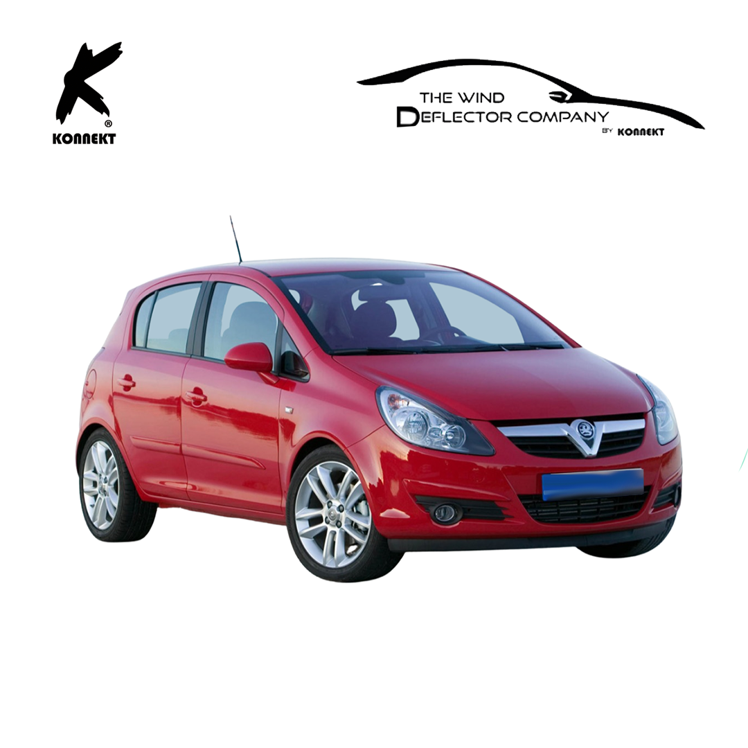 KONNEKT Wind Deflectors Set For Vauxhall Corsa | 5 Door - 4 Pcs | 2006 - 2018