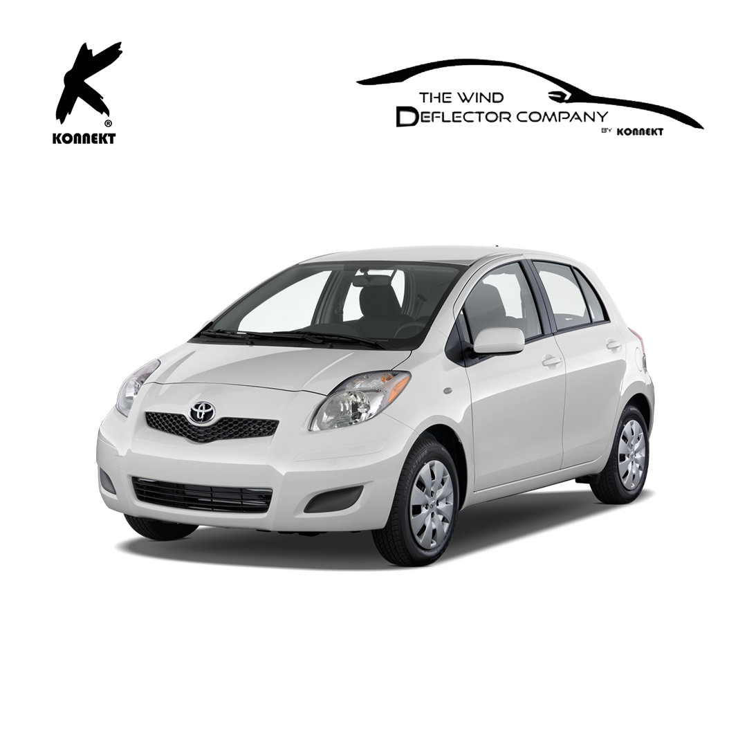 Wind Deflector Set for Toyota Yaris | 2006 - 2011 | Chrome | Front and Rear