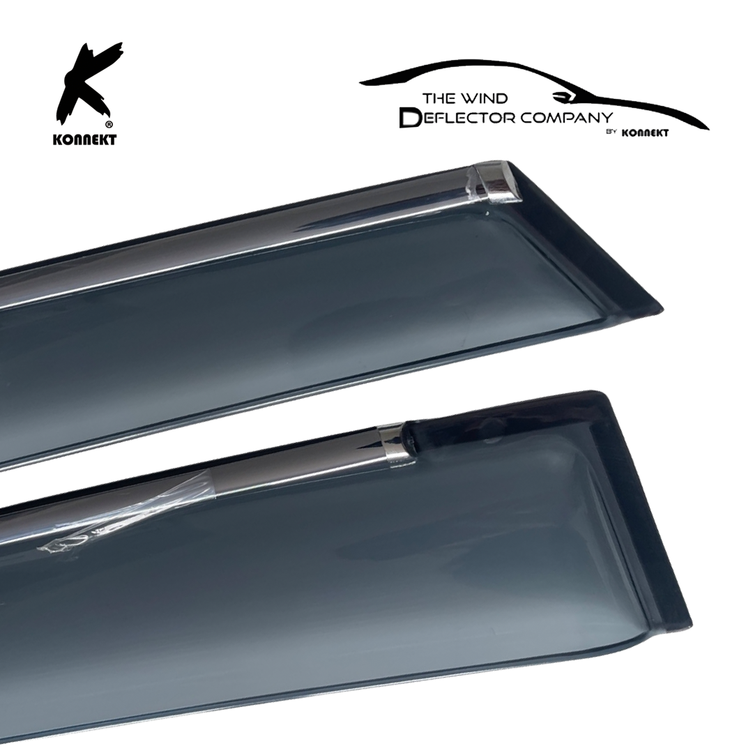 Wind Deflector Set for Toyota Prius Plus | Front and Rear | 2012 - 2020 | Chrome