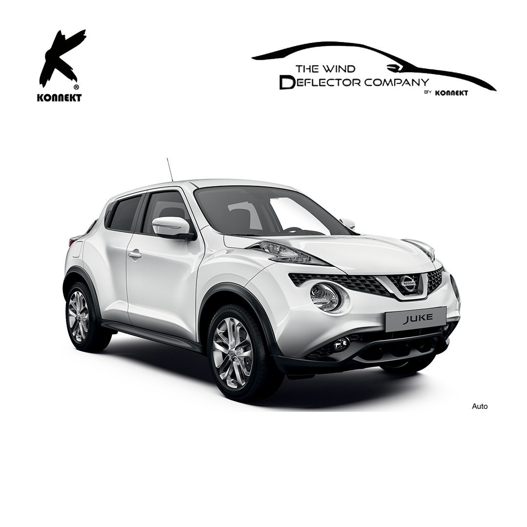 Wind Deflector Set for Nissan Juke | Front and Rear | 2010 - 2019 | Chrome