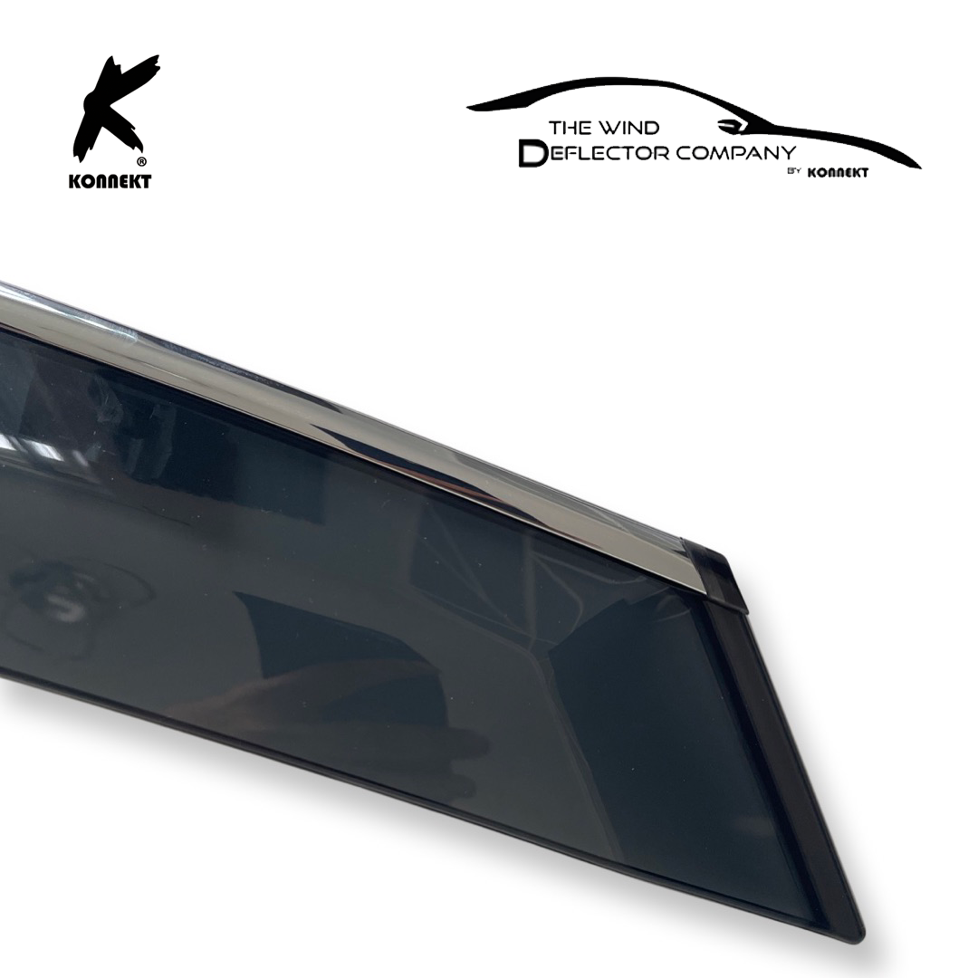 Wind Deflector Set for TOYOTA Prius | Front & Rear | 2009 - 2015 | Chrome | MK3