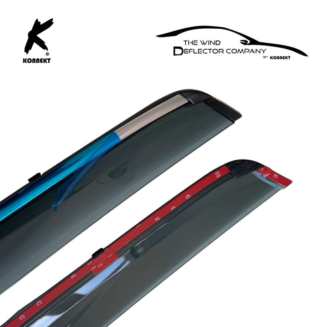 Wind Deflectors Set for Nissan Qashqai | Front and Rear | 2007 - 2013 | Chrome