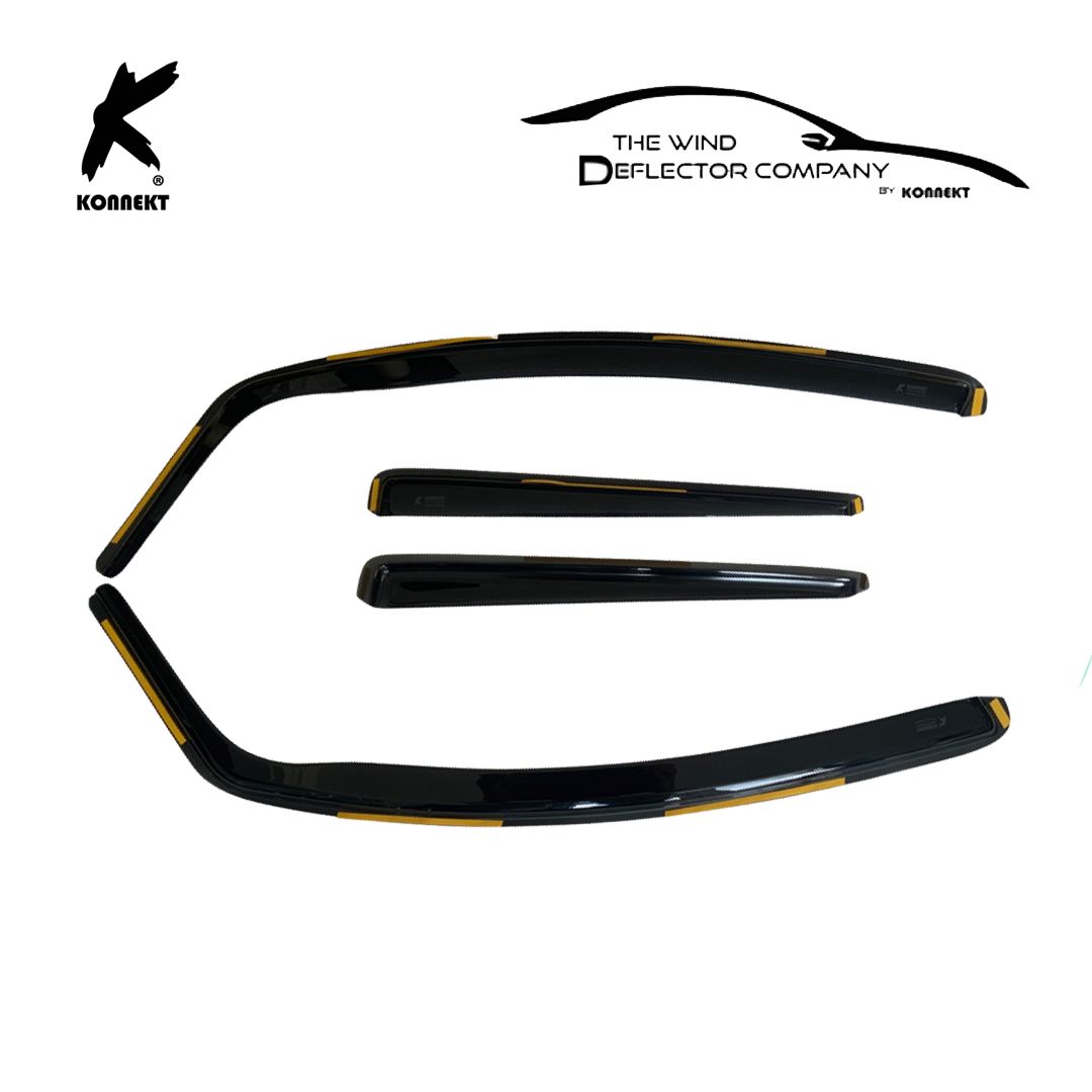 KONNEKT Wind Deflectors Set For Vauxhall Corsa | 5 Door - 4 Pcs | 2006 - 2018