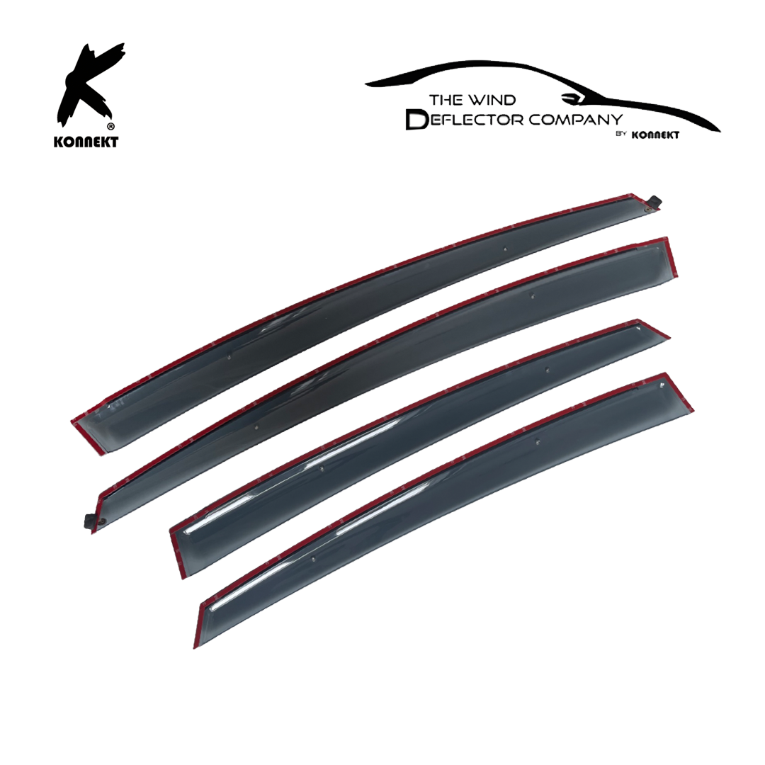 Wind Deflector Set for Toyota Prius Plus | Front and Rear | 2012 - 2020 | Chrome