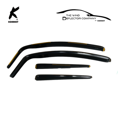 KONNEKT Wind Deflectors Set For Vauxhall Corsa | 5 Door - 4 Pcs | 2006 - 2018