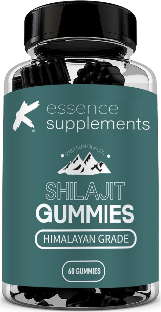 Shilajit Gummies - Organic Himalayan Shilajit | 60 Gummies | 85+ Trace Minerals - Rich with Fulvic and Humic Acid Content | Boosts Strength, Energy and Immunity