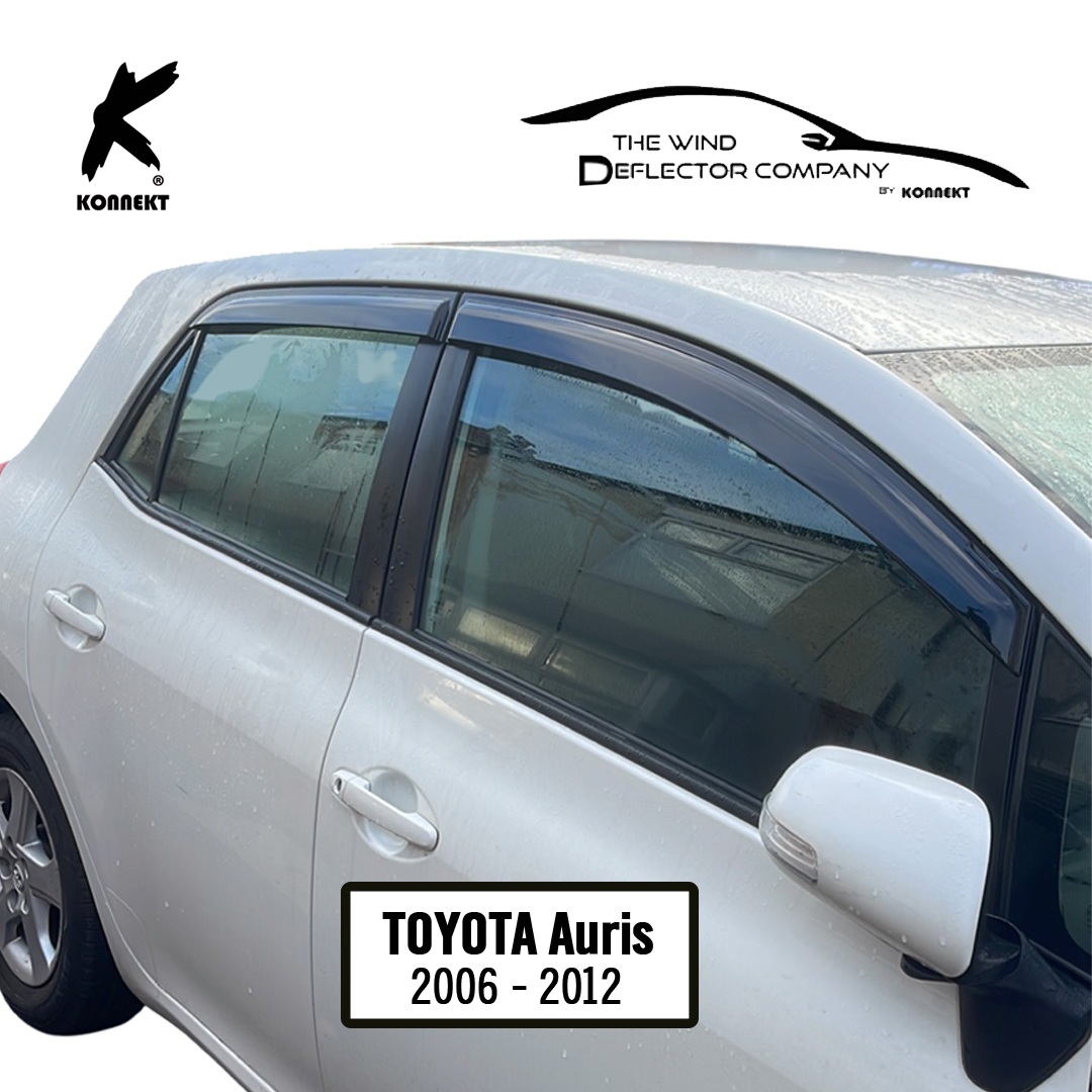 Wind Deflectors Set for TOYOTA Auris | 2006 - 2012 | Front & Rear | Smoked Black