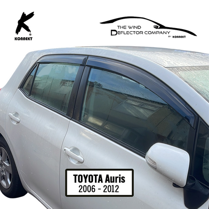 Wind Deflectors Set for TOYOTA Auris | 2006 - 2012 | Front & Rear | Smoked Black