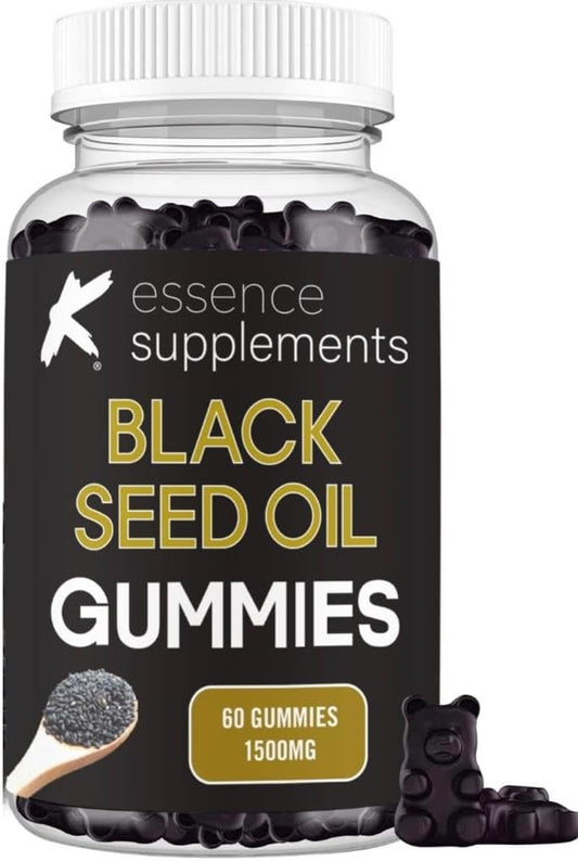 Black Seed Oil Gummies - 60 Vegan Gummies - Supports Skin and Hair, Immune System, Metabolism, Joints & Wellness